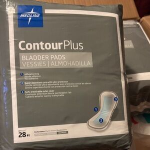 Medline ContourPlus Bladder Pads - Gray (28 Count)——3 packs
